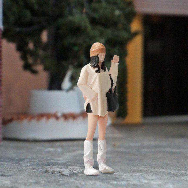 Figura de Niña CUTICAT 1/64 Dioramas Proyectos Bricolaje Resina 2.6 cm