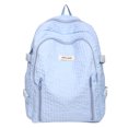 thumbnail image 1 of Mochila informal para estudiantes, mochilas escolares de estilo japonés con colgante de flores (azul) Tmvgtek Para Estrenar, 1 of 8
