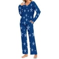 thumbnail image 5 of Censtreet Women's Pajama Set, 2 Piece Lounge Outfits Button-Down Sleepwear Long Sleeve With Pockets Ladies Pjs, 5 of 7