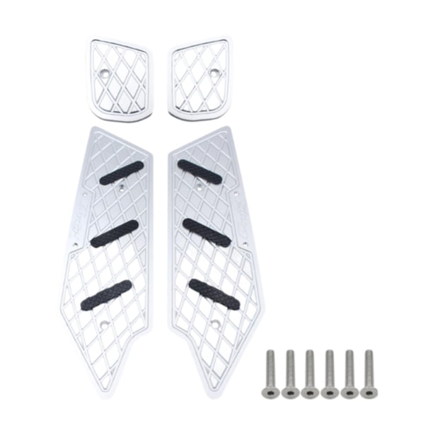 Almohadilla de placa para estriberas de motocicleta de aluminio izquierda y derecha para BMW C400x 2018-2025 Simple Plateado