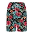 thumbnail image 5 of DPTALR Men's Hawaiian Style Printed Casual Beach Shorts with Drawstring, Pockets & Inner Lining,Multicolor,Big and Tall Men XL, 5 of 6