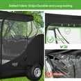 thumbnail image 7 of 10L0L 2 Passenger Golf Cart Enclosures Fit EZGO TXT RXV, Waterproof Driving Cover Black Golf Cart Accessories, 7 of 7