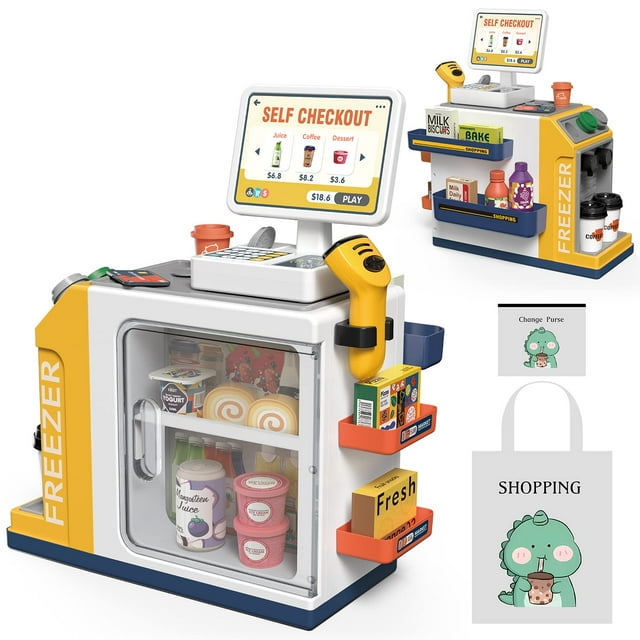 Set de juego POFJOEQ de Cash Register con dinero ficticio durante más de 3 años