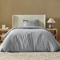 thumbnail image 3 of 2 Pcs Cooling Twin Duvet Cover Set with 8 Corner Ties, Gray, 3 of 10