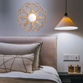 thumbnail image 2 of Rattan Innovative Art Decoration Makeup Mirror Bedroom Wall Hanging Mirrors, 2 of 7