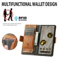 thumbnail image 3 of ELEHOLD Premium Leather Wallet Case for Google Pixel 7 Pro  6.7" Practical Card Slots Money Slot RFID Blocking Stand Function Luxury Purse Case,Brown, 3 of 6