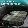 thumbnail image 4 of Premium Plaid Pattern Memory Foam Seat Cushion Ergonomic Chair Pad for Office Chair, Car, Airplane & Bleachers Sciatica, Tailbone Hip & Back Pain Relief - Chair Cushion for Long Office Workers., 4 of 5