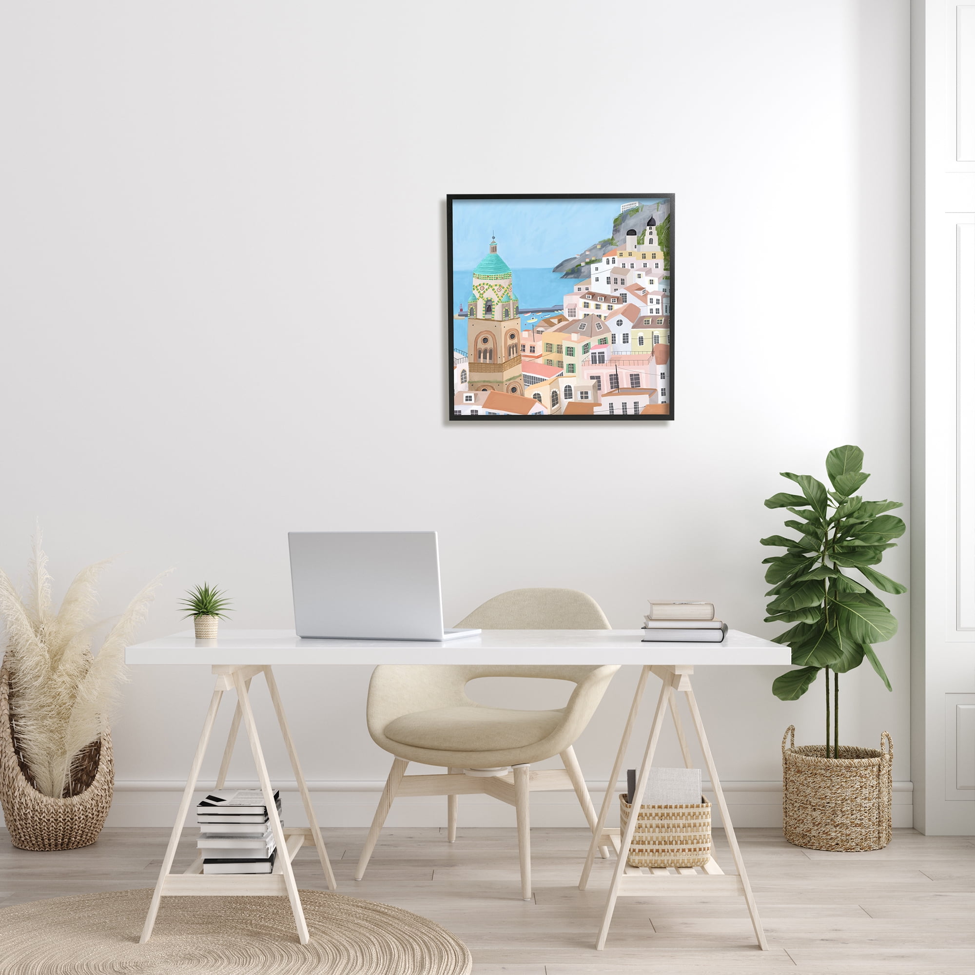 Stupell Industries Amalfi Traditional Italian Architecture Coastal Cliffside Cityscape, 24 x 24, Design by Carla Daly