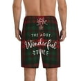 thumbnail image 3 of Gaeub Wonderful Time Christmas Printed Men's Short Pajama Pants, Lightweight Lounge & Sleep Bottoms Keep You Cool - 3X-Large, 3 of 9