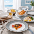 Rustic Dinnerware Set, 12-Piece Unbreakable Lightweight Tableware for ...