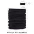 thumbnail image 2 of 20 Meters 5.0mm Flat Soft Skinny Elastic Cord Nylon Fabric Stitched Stretchy Lycra Cord (Black), 2 of 8