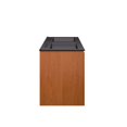 thumbnail image 3 of Wall Mount Double Sink Vanity Cabinet, Cherry Black, Melamine Wood , Hotel Bedroom Bathroom, Modern Contemporary HB34112, 3 of 10