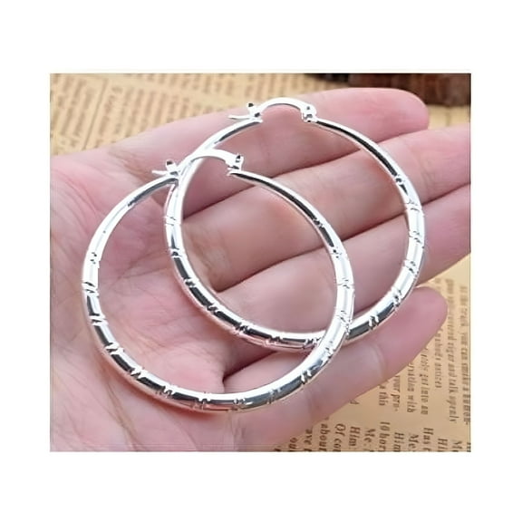 DESIGNICE 925 Sterling Solid Silver Ear Stud Hoop Earrings Wedding Jewelry Hoops Earrings for Women