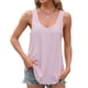 thumbnail image 2 of Playeras,Blusas y Tops,Ropa para Mujer Camiseta sin espalda Camisetas sin mangas para mujer, sin mangas, con , bordado, cuello redondo, ajuste holgado, informal, verano (Red, M), 2 of 4