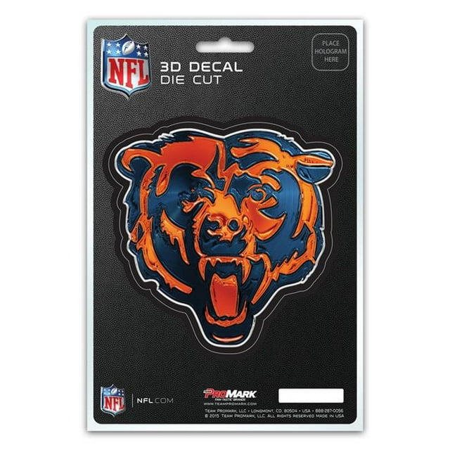 8162028706 MKW 5 x 8 Chicago Bears Découpé Logo 3D Décalcomanie