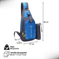thumbnail image 2 of Mochila Banano Cross Bandolier impermeable azul, 2 of 6