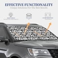 thumbnail image 5 of Uemuo Tropical Leaves Printed 2 PCS Car Windshield Sun Shade, Auto Sun Heat and UV Rays Blocker, Foldable Automotive Front Window Sunshade Protector, 5 of 7