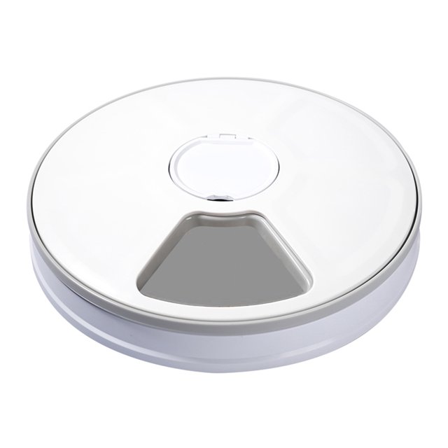 Alimentador automático para mascotas de 6 comidas con temporizador programable, alimentador cronometrado para gatos para mascotas