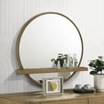 thumbnail image 2 of Arini Round Vanity Wall Mirror with Shelf Sand Wash, 2 of 6