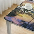 thumbnail image 5 of Xmas Square Fitted Polyester Tablecloth, Merry Christmas Elastic Edge Home Decor Table Cover, Waterproof Oil &amp; Dust Proof Table Cover for Garden Patio Picnic Use, Fit for " Square Table, 5 of 8