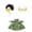 D Green, variant on Outdoor Porch Yard Decoration, Lemon Gingham 23 Inch Summer Goose Outfit, Two-Piece Summer Set with Sun Protection Bucket Hat, Casual Everyday Wear Goose, Lightweight Printed