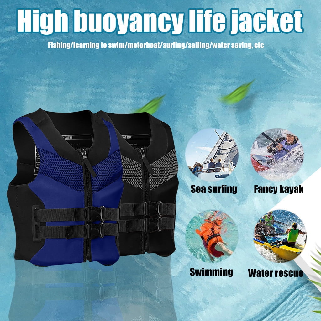 Bouanq Life Jackets for Adults Buoyancy Aid for Adults, Swim Vest Float Jacket for Adult, Adults Swim Jacket Float Suit for Kayaking Fishing Surfing Canoeing Sailing