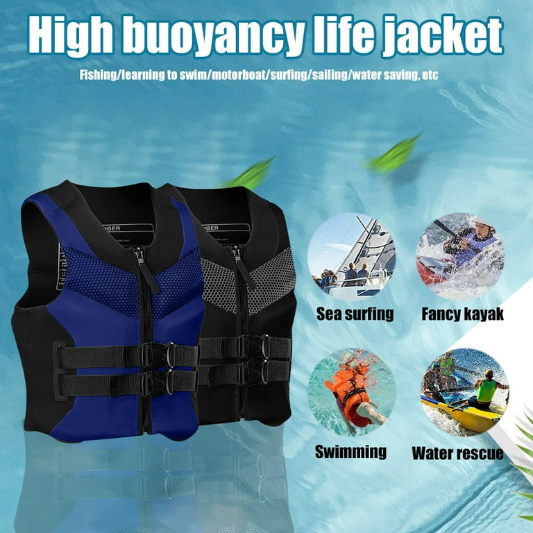 Life Jacket Adult Professional Adjustable Safety Buoyancy Vest is