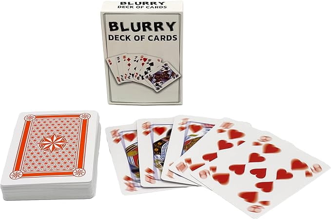 Island Dogs Blurry Deck of Playing Cards - The Ultimate Gag Gift for Gamers, Card Enthusiasts, and Prank Lovers - Hilarious Gift - 52 Difficult-to-Read Cards