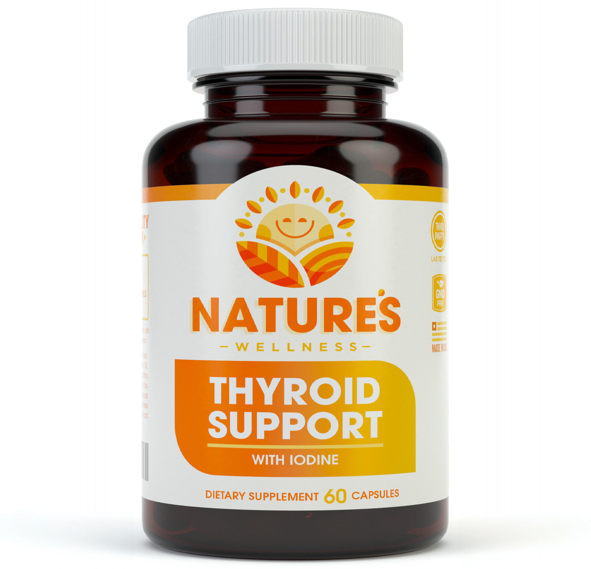 Thyroid Support Complex With Iodine For Energy Levels Weight Loss Metabolism Fatigue Brain Function Natural Health Supplement Formula