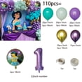 thumbnail image 4 of Globos de aluminio para fiesta de cumpleaños de niña Jasmine de Disney, suministros de decoración, banderas de la princesa Jasmine, adornos para tartas, regalo, juguetes para niños, 4 of 5