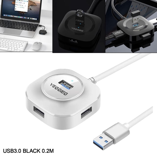 Conector de concentrador USB de 4 puertos perfecl USB3.0 0.2m