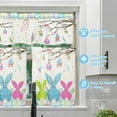 thumbnail image 5 of Easter Kitchen Curtains 3 Piece Set Spring Bunny Curtains Rabbits Valance & Tiers for Kitchen Home Cafe Indoor 36 Inch Short Window Curtain Over Sink Window Farmhouse Easter Decor, 5 of 7