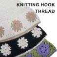thumbnail image 3 of Gorro de pescador de punto de algodón con circunferencia de cabeza de 56-58 cm, gorro de lavabo de tejido hueco, gorro de protección solar de verano para mujer, 3 of 5