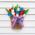 thumbnail image 1 of Xihbxyly Artículos En Oferta Corona de Tela Patriotismo En Puerta de Entrada En 11 Pulgadas En Rojo, Blanco y Azul En Estrella Metal En Decoración de Interiores y Exteriores, 4 de Julio, 1 of 7