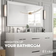 thumbnail image 7 of Eviva Sun 60" Glossy White Full Framed Bathroom Wall Mirror, 7 of 7