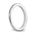 thumbnail image 6 of Solid 14k White Gold Engagement Lab Grown Diamond VS / SI Colorless Wedding Band Ring Size 8.5 (.18 cttw.), 6 of 8