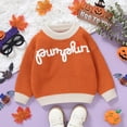 thumbnail image 7 of Gubotare Toddler Sweaters Girls Print Sweaters Long Sleeve Crewneck Cute Pullover Sweater Tops 6 9 Months (Orange,6-9 Months), 7 of 7