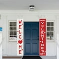 thumbnail image 4 of WBQ Welcome Happy Valentine Day Porch Banners, 2Pcs Valentine Front Porch Sign Banner Hanging Banner for Indoor Outdoor Home Décor and Party Decorations, 71 x 12 Inch, 4 of 4