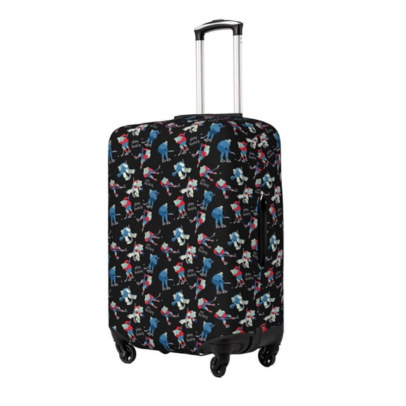 Rateoe Play Hockey Printed Luggage Cover, Suitcase Protector Fits 18-32 Inch Luggage-Small