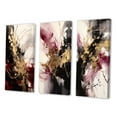 thumbnail image 3 of Designart "Fluid Fusion in Gold and Red I" Abstract Wall Art Set Of 3 - Gold Abstract Canvas Set For Living Room Decor, 3 of 6