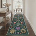 thumbnail image 6 of GENIMO 8'x10' Area Rug for Living Room, Large Machine Washable Non Slip Low Pile Rug for Bedroom Dining Room, Classic Floral, Forest Green, 6 of 6