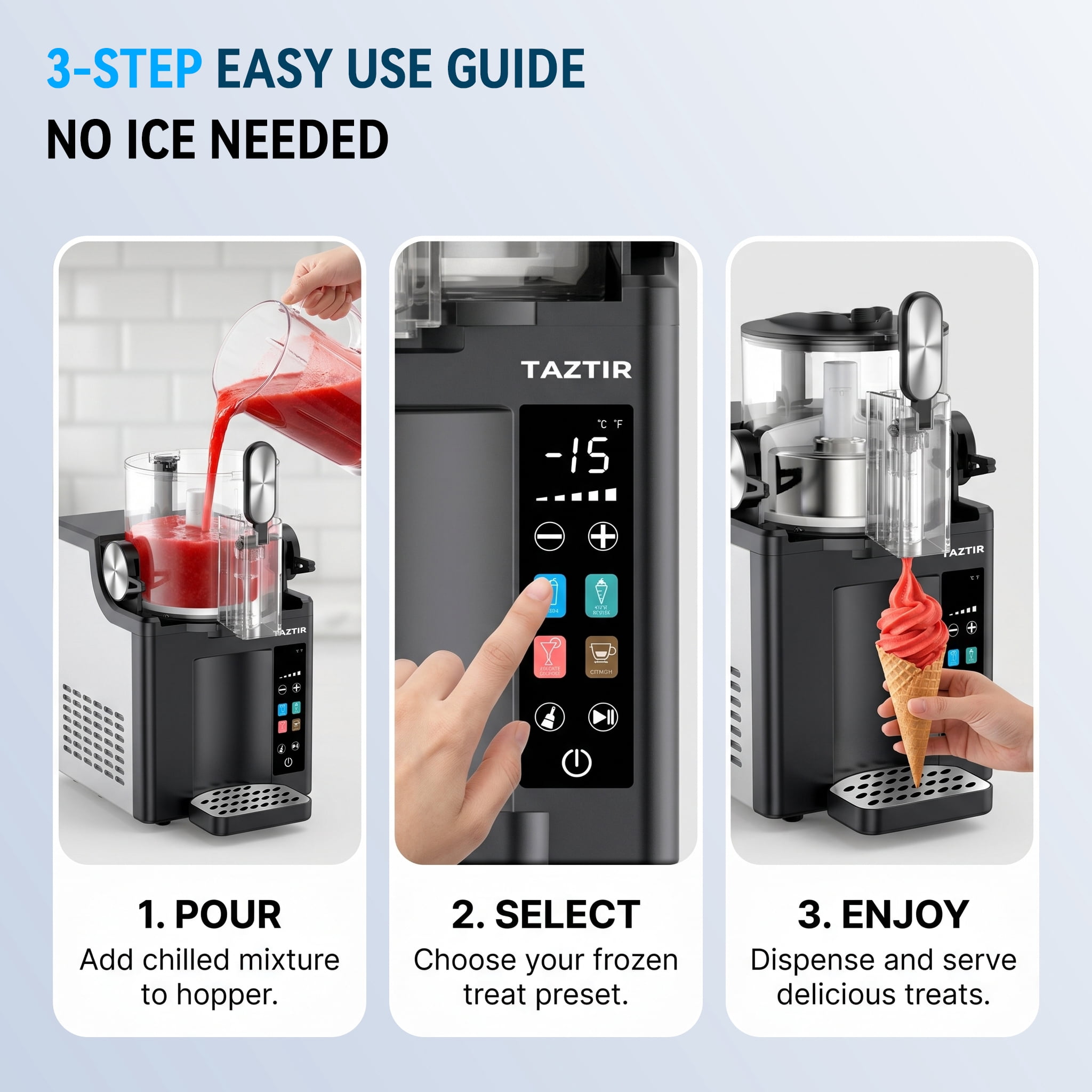 Slush & Ice Maker Machine Suitable for Ice Cubes & Slushy Drinks, Fast 9-Minute Ice Production, Compact Self-Cleaning Countertop Ice Maker for, Backyard BBQ, Camping, Parties