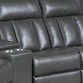 thumbnail image 3 of BenJara Max 5 Piece Power Recliner Sectional Sofa Set, Vegan Faux Leather-Color:Gray, 3 of 5
