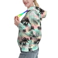 thumbnail image 2 of Cauagu Tropical Summer Palm for Women's Hooded Sweatshirts Pullover Hoodie for Women Fall Workout Sweat Long Sleeve Preppy Sweatshirts-Small, 2 of 7