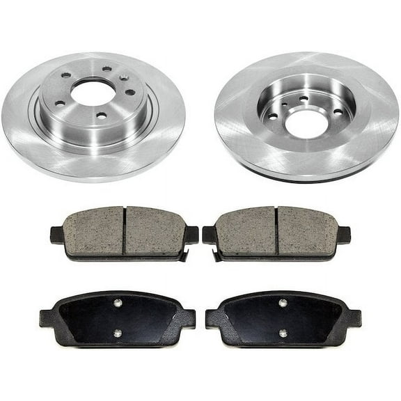 Rear Brake Pad and Rotor Kit - Compatible with 2011 - 2015 Chevy Volt 2012 2013 2014
