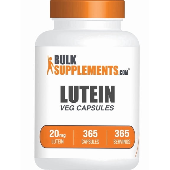 BulkSupplements Lutein 20mg Capsules- Lutein Supplement - Gluten Free, 1 Capsule per Serving, 365 Capsules