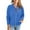 Blue, variant on Womens Full Zip Up Jacket Hoodless Sport Coat with Pockets Long Sleeve Spring Fall Casual Sweatshirt Outerwear (XL, Red)