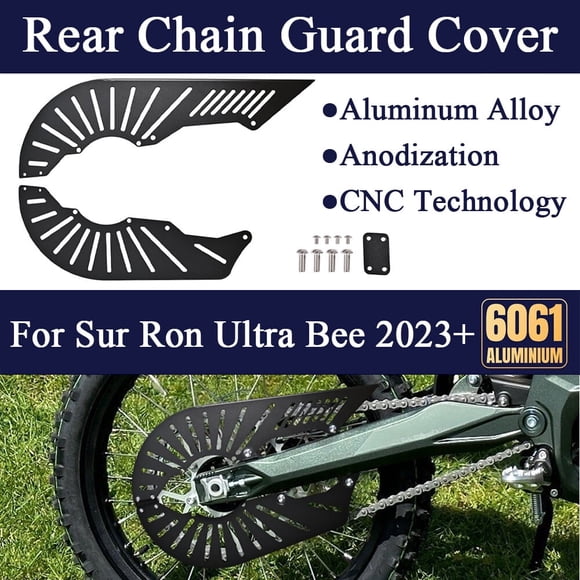 ALLTIMES Protège-Chaîne Arrière pour sur Ron Ultra Bee 2023+, Noir Alliage d'Aluminium 6061 Technologie CNC Anodisation