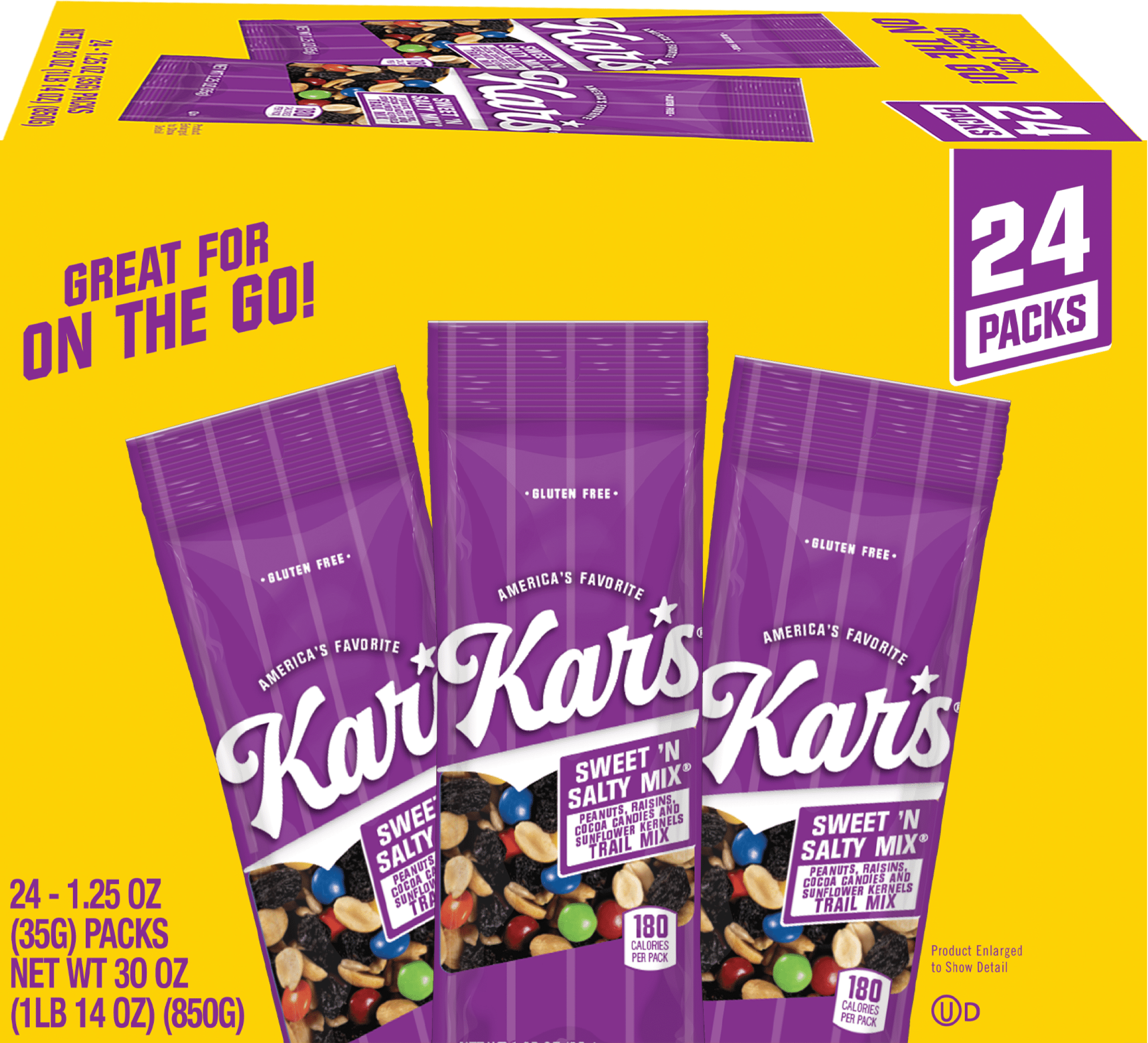 Kar's Sweet 'N Salty Trail Mix, 1.25 oz, 24 Count