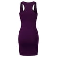thumbnail image 3 of MixMatchy Women's Fitted Sleeveless Sexy Bodycon Round Neck Mini Dress, 3 of 5